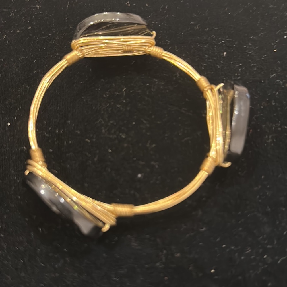 Copper wire-wrapped bangle